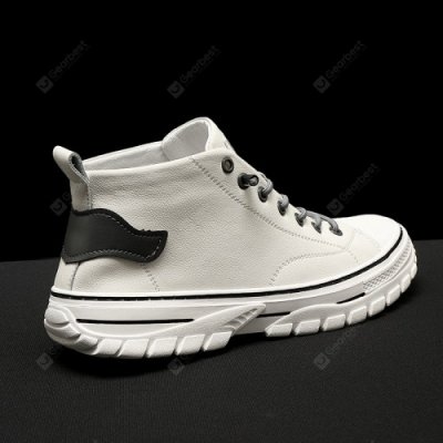 All-match High-top Boots Men's Soft Leather Shoes Lace-up Tooling Shoes