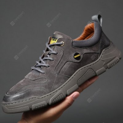 Men Sports Leisure Shoes Tide Comfortable Leather Driving Non-slip Footwear Soft Surface