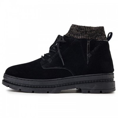 Men's Retro Non-slip Snow Boots Simple Casual Lace Up Shoes